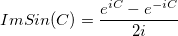ImSin(C) = \frac{e^{iC}-e^{-iC}}{2i}