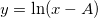 y=\ln(x-A)