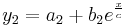 y_2 = a_2 + b_2e^{\frac{x}{c}}