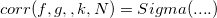 corr(f, g,,k,N)=Sigma(....)