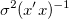 \sigma^2 (x^{\prime }x)^{-1}