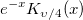 e^{-x}K_{\upsilon /4}(x)