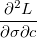 \frac{\partial ^2L}{\partial \sigma \partial c} \,\!