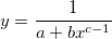 y=\frac 1{a+bx^{c-1}}