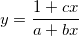 y=\frac{1+cx}{a+bx}