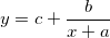 y=c+\frac b{x+a}