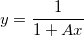  y=\frac 1{1+Ax}