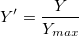 Y{}'=\frac{Y}{Y_{max}}