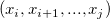 \left ( x_i, x_{i+1}, ..., x_j \right )