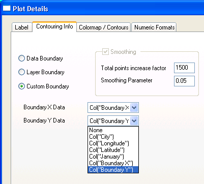 Plot Details dailog controls for 3D Vector